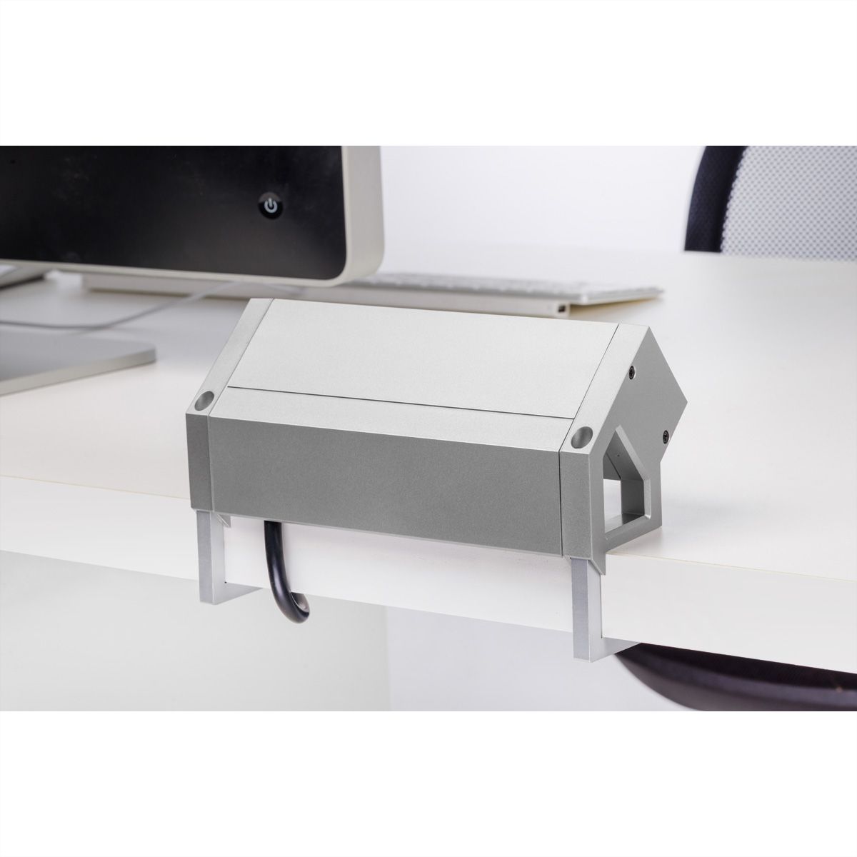 BACHMANN DESK2 3x geaard stopcontact GST18 Inox