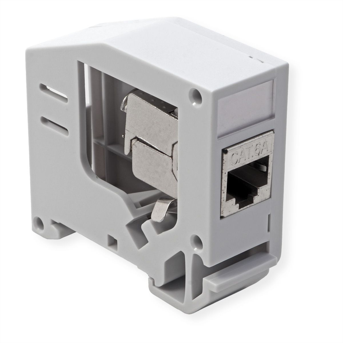 ROLINE Keystone Holder, empty, DIN-Rail, 180°