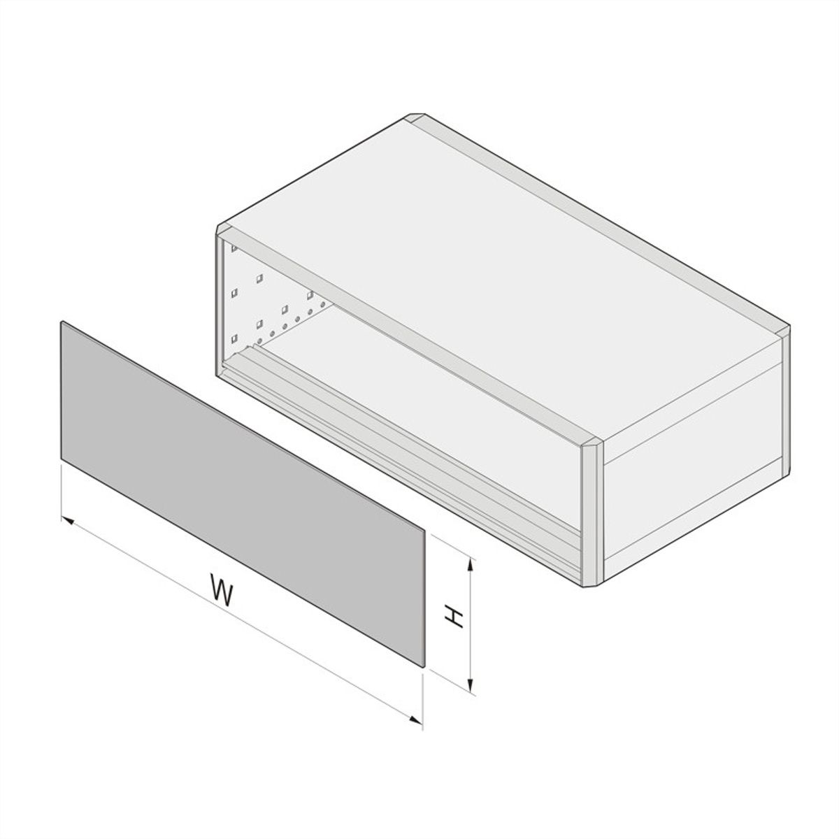 SCHROFF EMC frontpaneel/ backplane, steekbaar, afgeschermd - U-FRONTPL.EMC 2HE 63TE