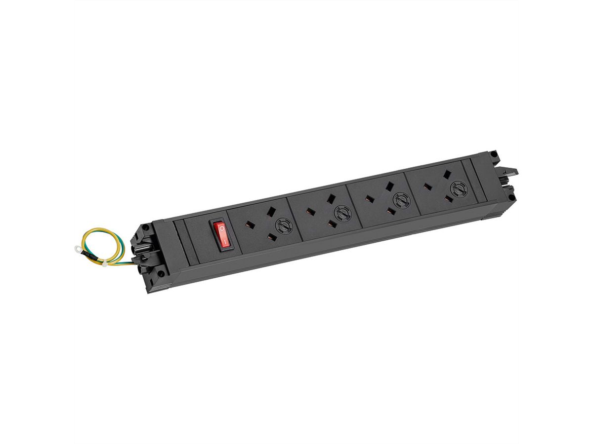 BACHMANN STEP BASE 4xUK 45° 1xswitch GST18 incl. earthing
