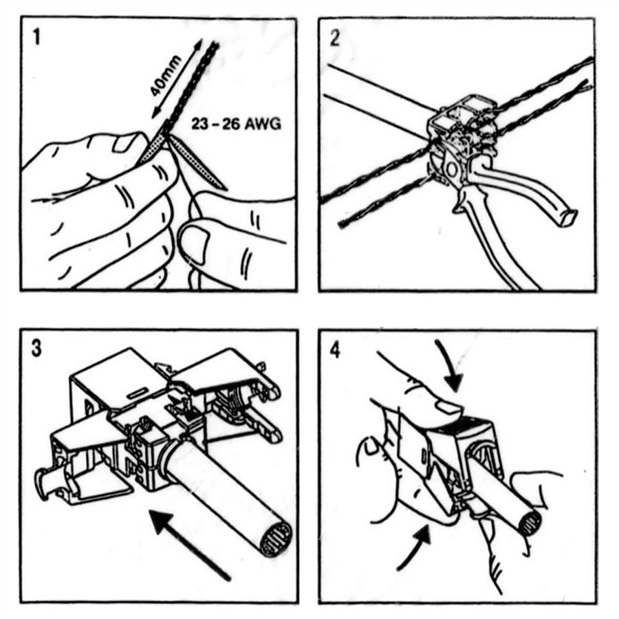 ROLINE Cat.6 (Class E) Keystone Jack, RJ-45, STP, SLIM, tool-free, silver
