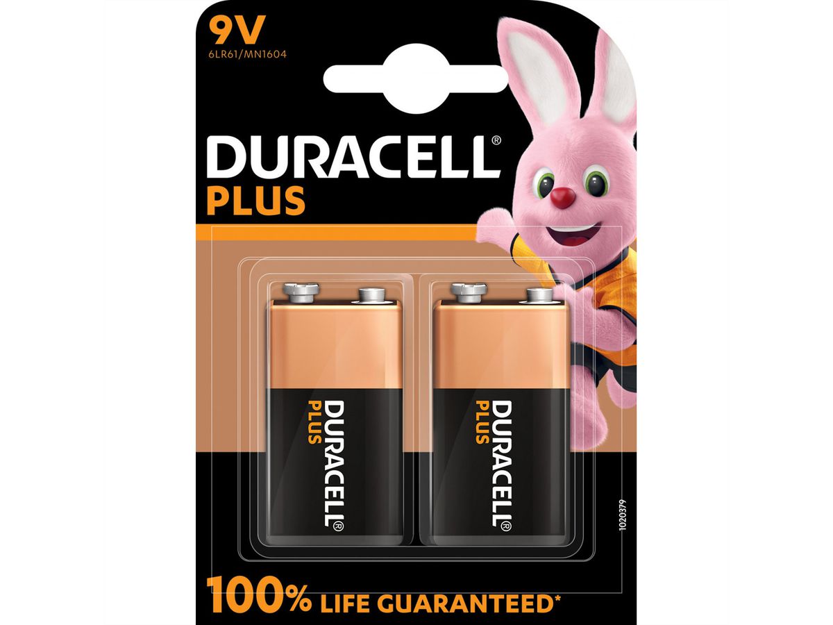 DURACELL Ultra Power, 9V (6LR61), verpakking van 2