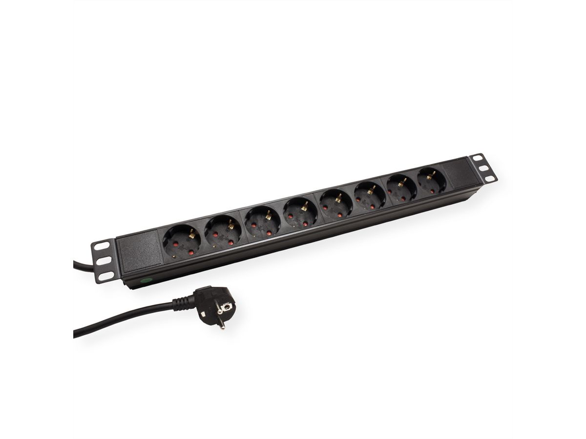 VALUE 19" PDU for Cabinets, 8x, 4000W, CEE 7/7 German Type Plug, 1.8 m