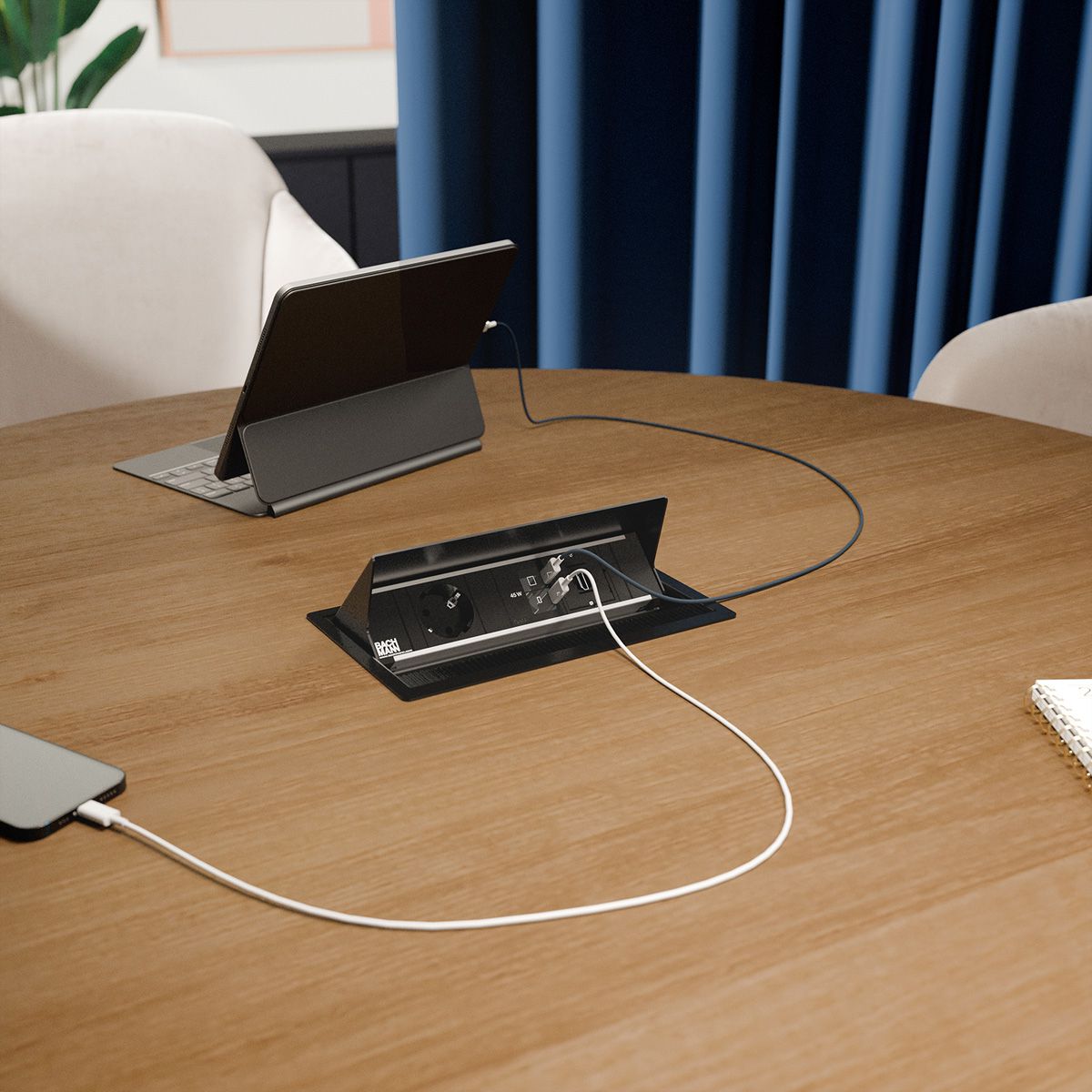 BACHMANN CONI 1xCEE7/3, 1xUSB C/C 45W 1xCM L=0.2m