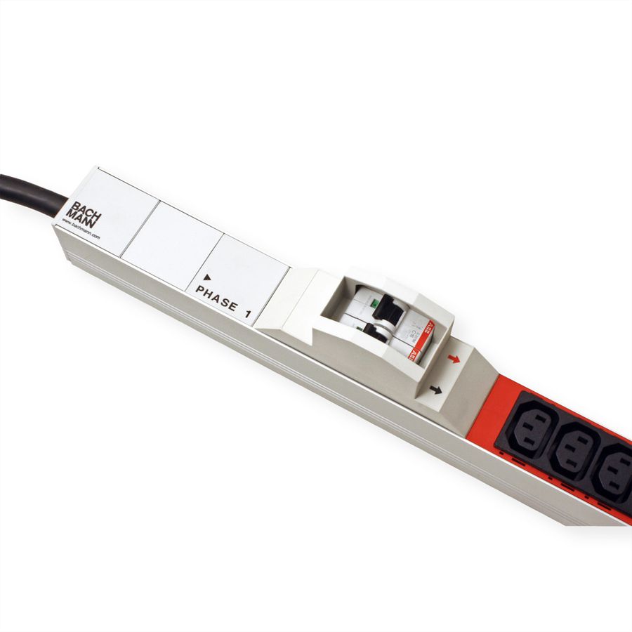 BACHMANN IT PDU ALU 1U 24x C13 6x C19 2LS CEE 3x32A red