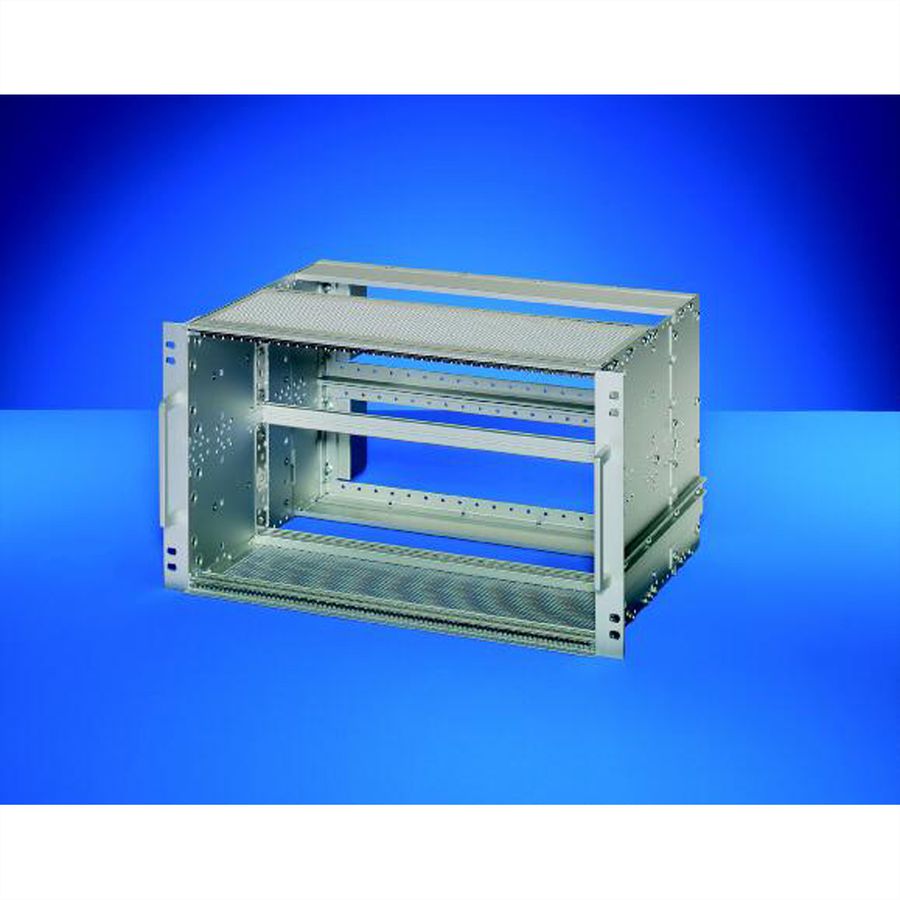 SCHROFF EuropacPRO 19" moduledrager voor rail, afgeschermd, SNCF, CompactPCI, 3 HE, 84 PK, 320 mm