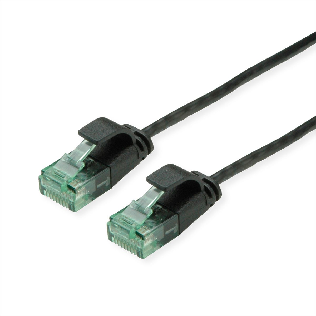 ROLINE RM UTP DataCenter Patchkabel Cat.6A (Klasse EA), extra dun, zwart, 0,3 m