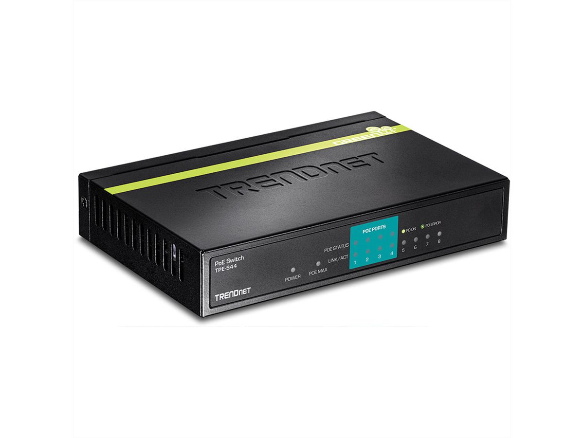 TRENDnet TPE-S44 onbeheerde netwerkswitch, Power over Ethernet (PoE)