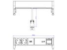 BACHMANN DESK2 2xbeschermend contact USB C, USB Lader 60W 1xABD 0,2m GST18 wit