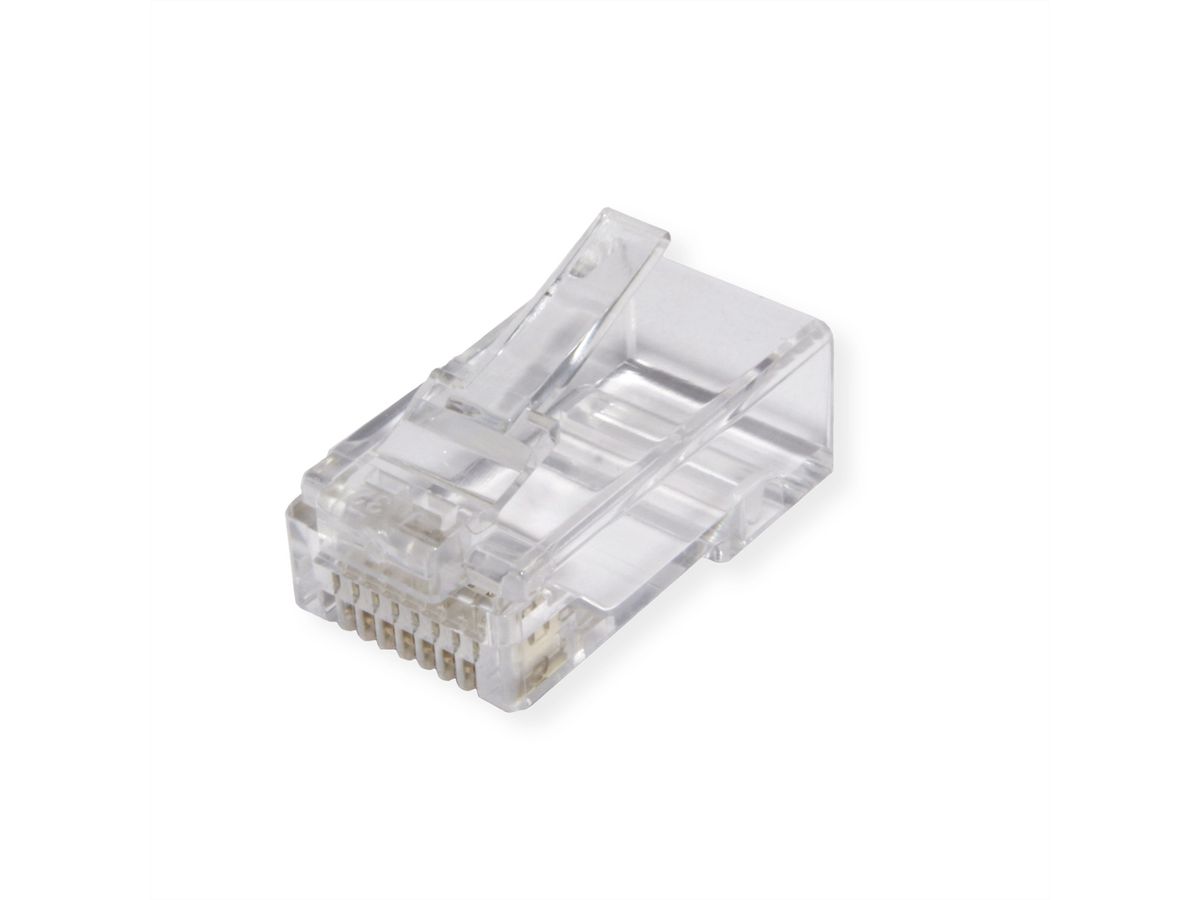 ROLINE Cat.6A (Class EA) Modular Plug, unshielded, for Solid/Stranded Wire, 10 pcs.