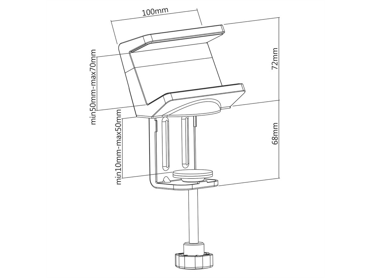 VALUE Clamp-On Power Strip Holder, white