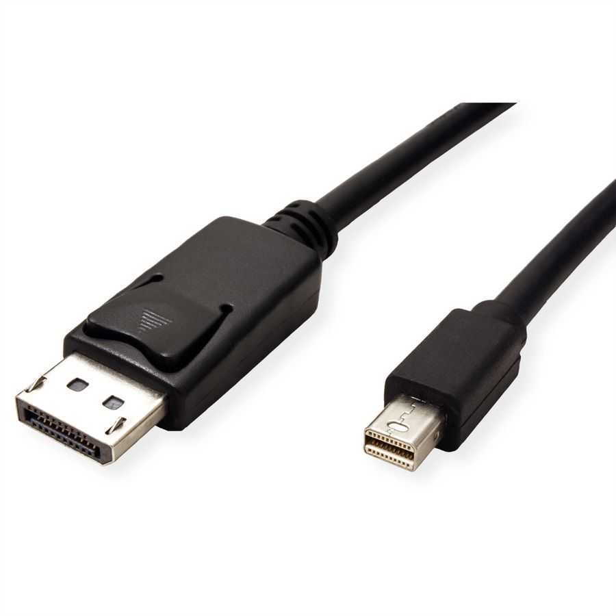 ROLINE GREEN DisplayPort kabel, DP Male - Mini DP Male, TPE, zwart, 2 m