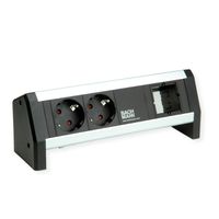 BACHMANN DESK 2xCEE7/3 1xCM GST18, black