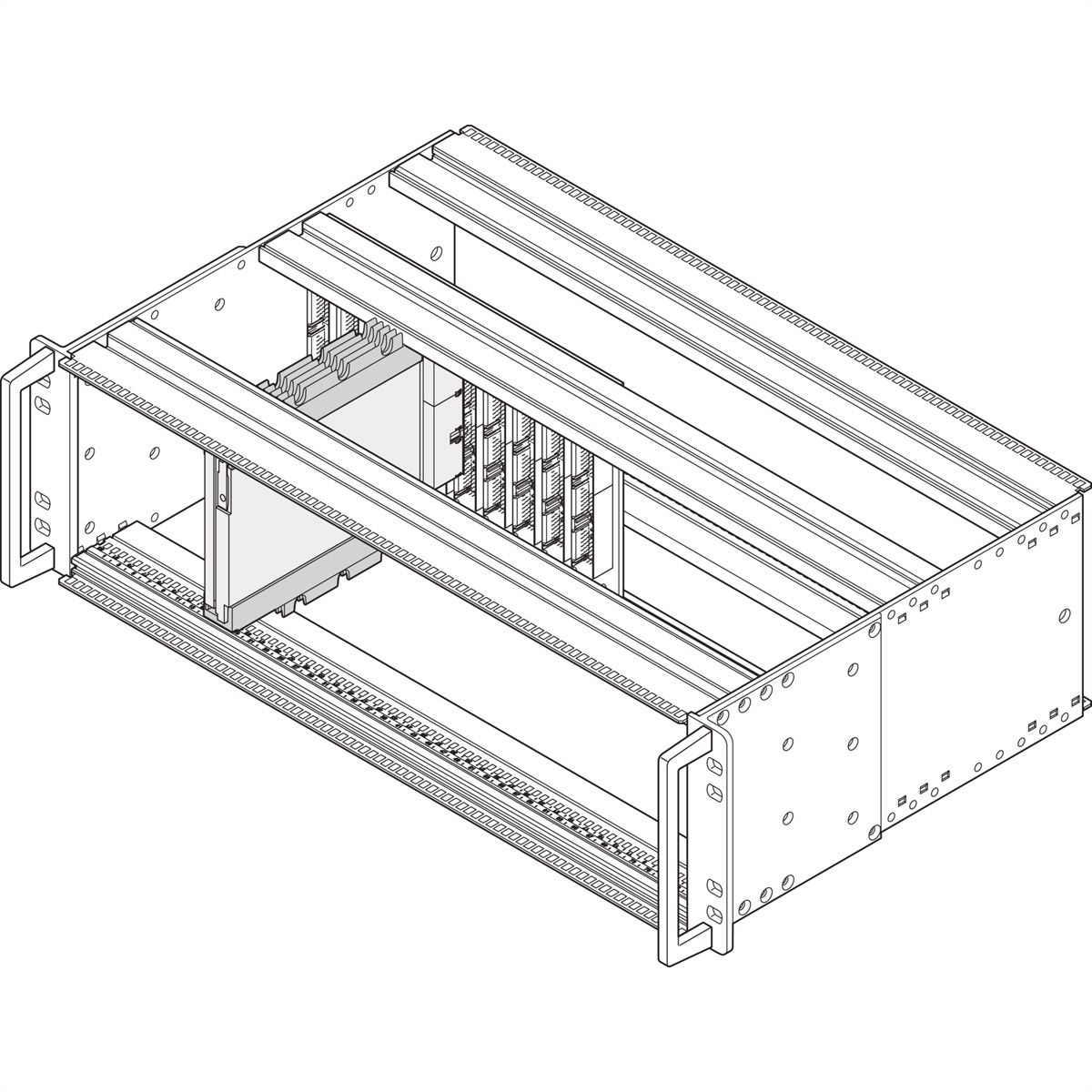 SCHROFF Guide Rail Standard CPCI, Aluminum, 160 mm, Groove Width 12,3mm, grey, 2 Pieces