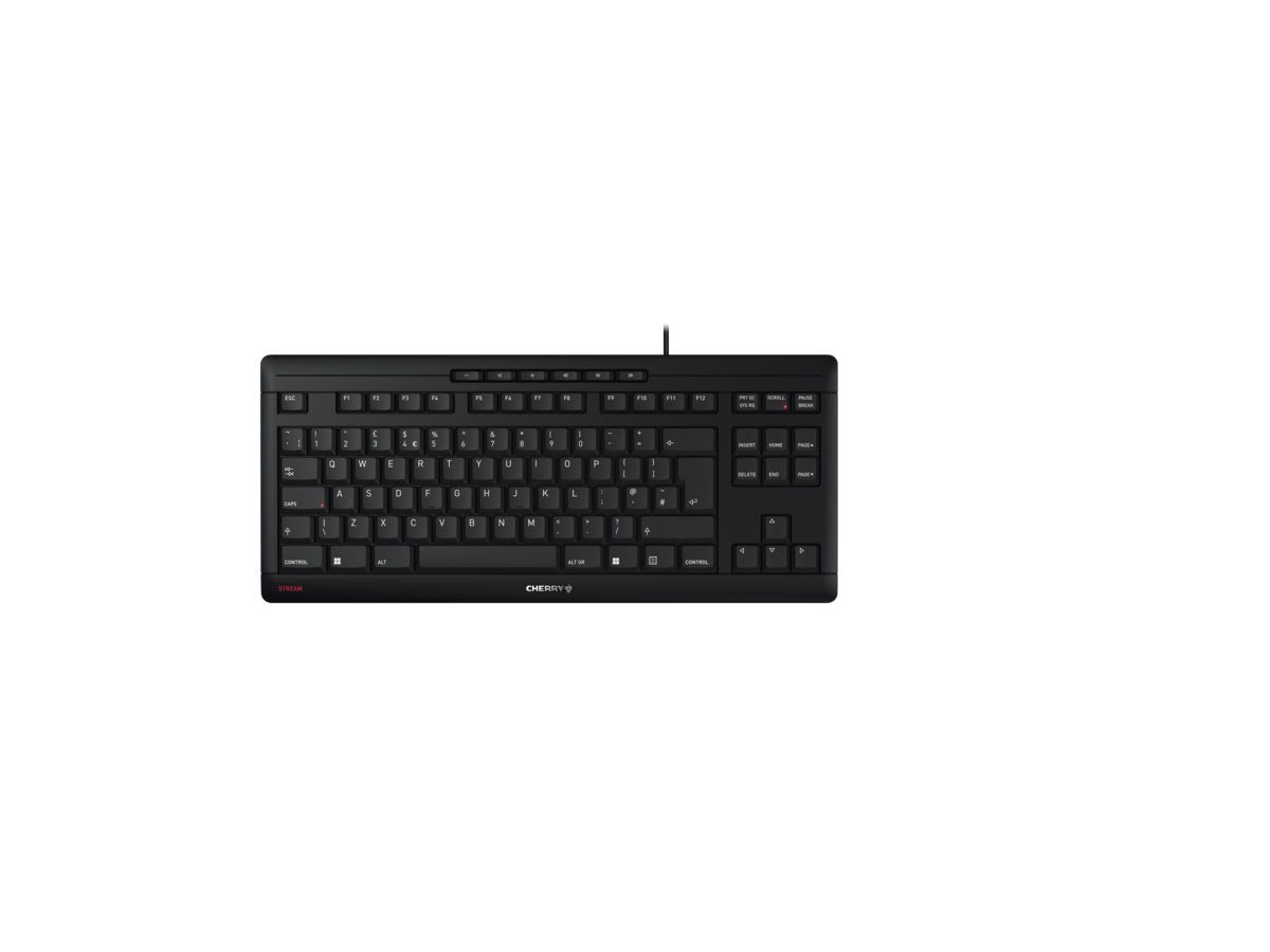 CHERRY STREAM TKL keyboard Universal USB QWERTY UK English Black