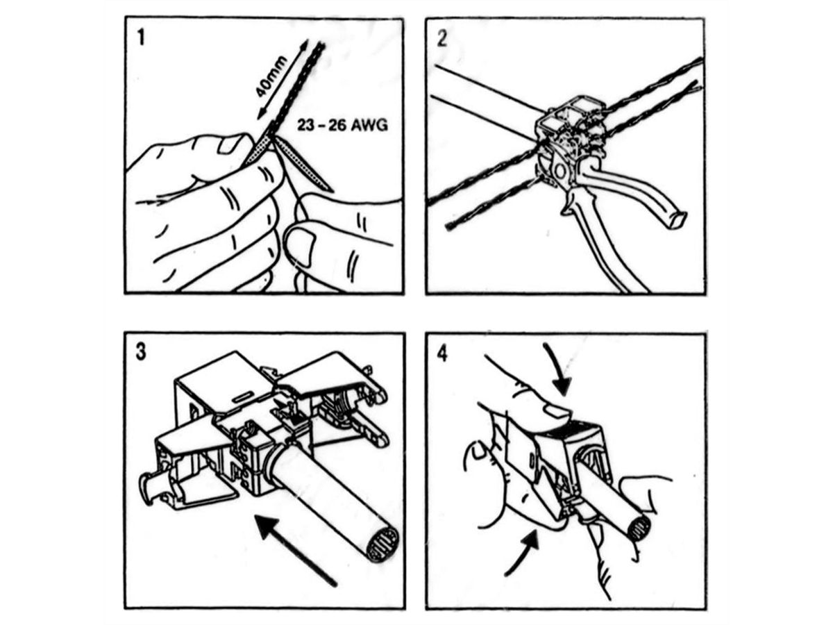 ROLINE Cat.6A (Class EA) Keystone, RJ-45, afgeschermd, zonder gereedschap, compact, zilverkleurig