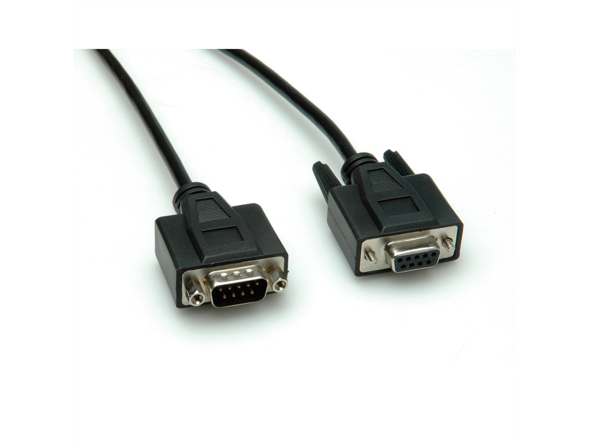 VALUE RS232 Cable, DB9 M - F, 1 m