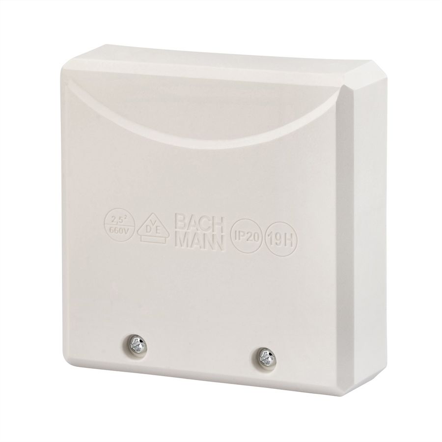 BACHMANN cooker connection box AP/UP white, 16A/400V (0.75 - 2.5mm²)