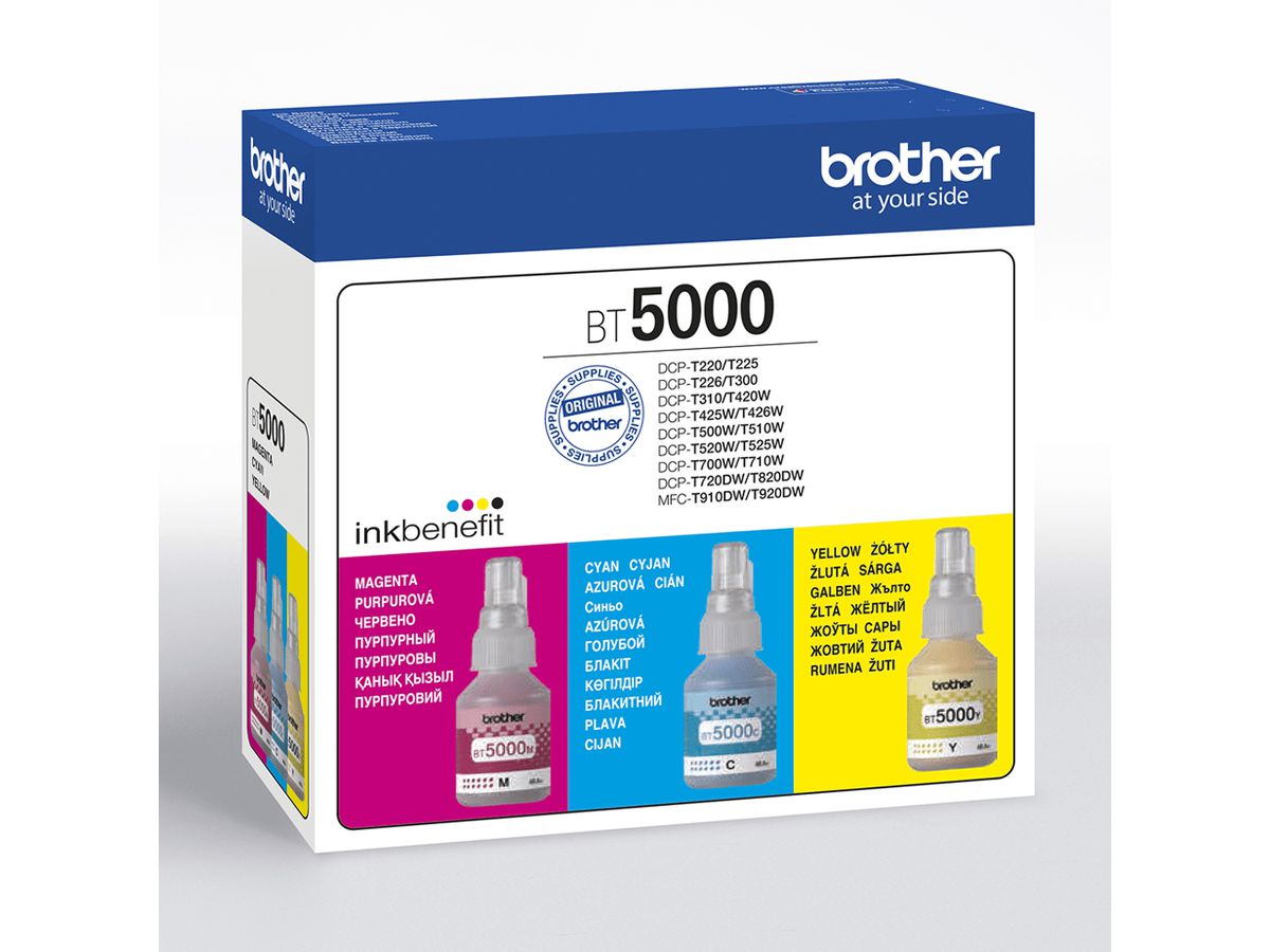 Brother BT5000CLVAL inktcartridge 3 stuk(s) Compatibel Cyaan, Magenta, Geel