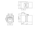 VALUE Cat.6A (Class EA) Keystone Modular Coupler, RJ-45, shielded, short, silver