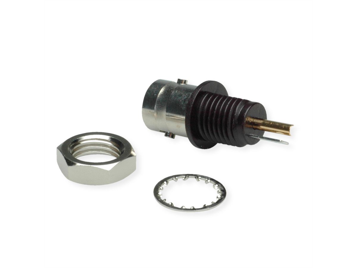 TELEGÄRTNER BNC Bulkhead Socket, insulated with black insulating flange