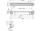 SCHROFF Stekker Type B, EN 60603, DIN 41612, Mannelijk, 64 Contacten, Soldeerpennen, 3 mm