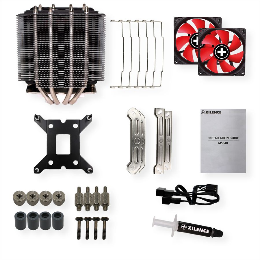 Xilence M504D AMD and Intel CPU Cooler, 2x 92mm PWM fans, 180W TDP