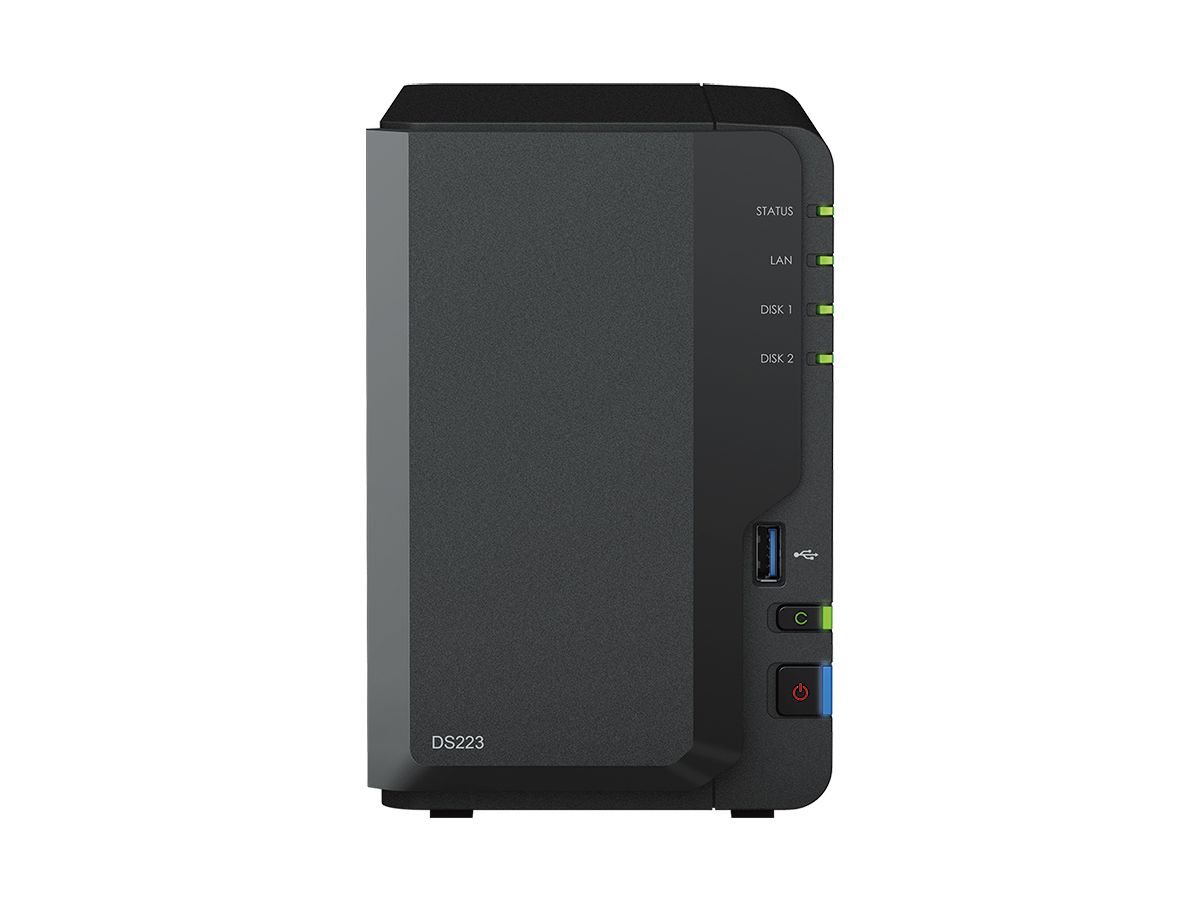 Synology DiskStation DS223 NAS Mini Tower Realtek RTD1619B 2 GB DDR4 8 TB HDD DiskStation Manager Zwart