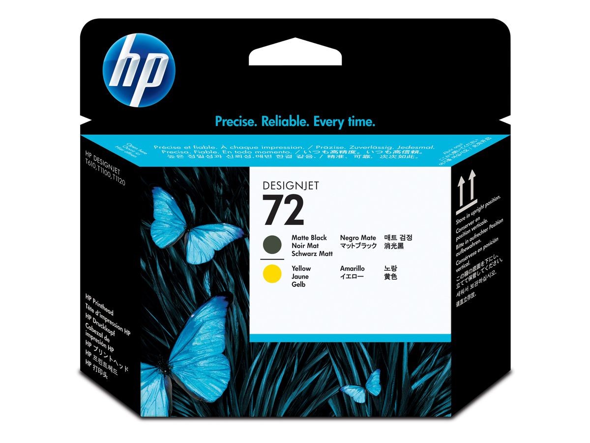 HP 72 Matte Black and Yellow DesignJet Printhead ink cartridge 1 pc(s) Matte black, Yellow