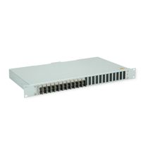 TELEGÄRTNER BASIS eco LWL-Panel mit Kupplungen, 12x SC Duplex, beige, OM2