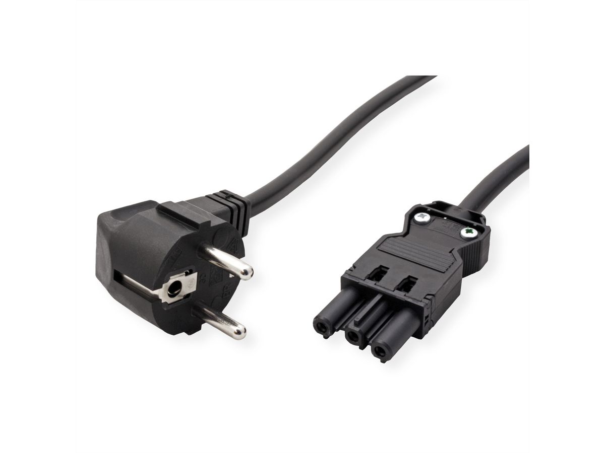 SCHROFF Wieland® Connecting Cables for Socket Strip, GST18, 2.5 m, SCHUKO/UTE