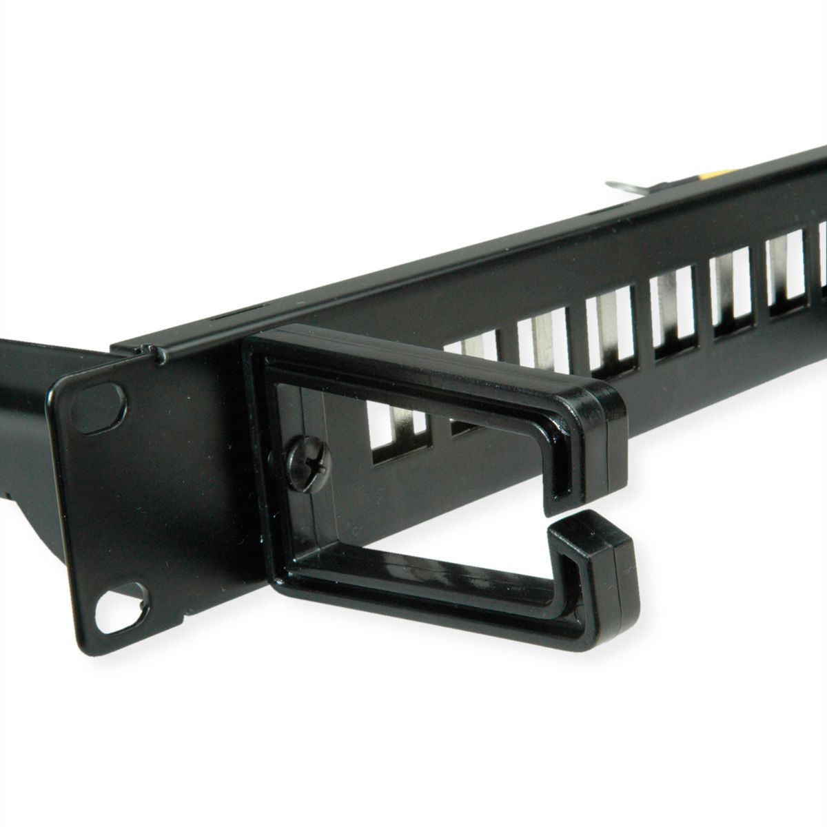 ROLINE 19" keystone patchpaneel, 16P, afgeschermd, zwart