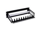 VALUE 19" Support Frame for DIN Rail-Mounted Devices, 3U, with Cable Management, black