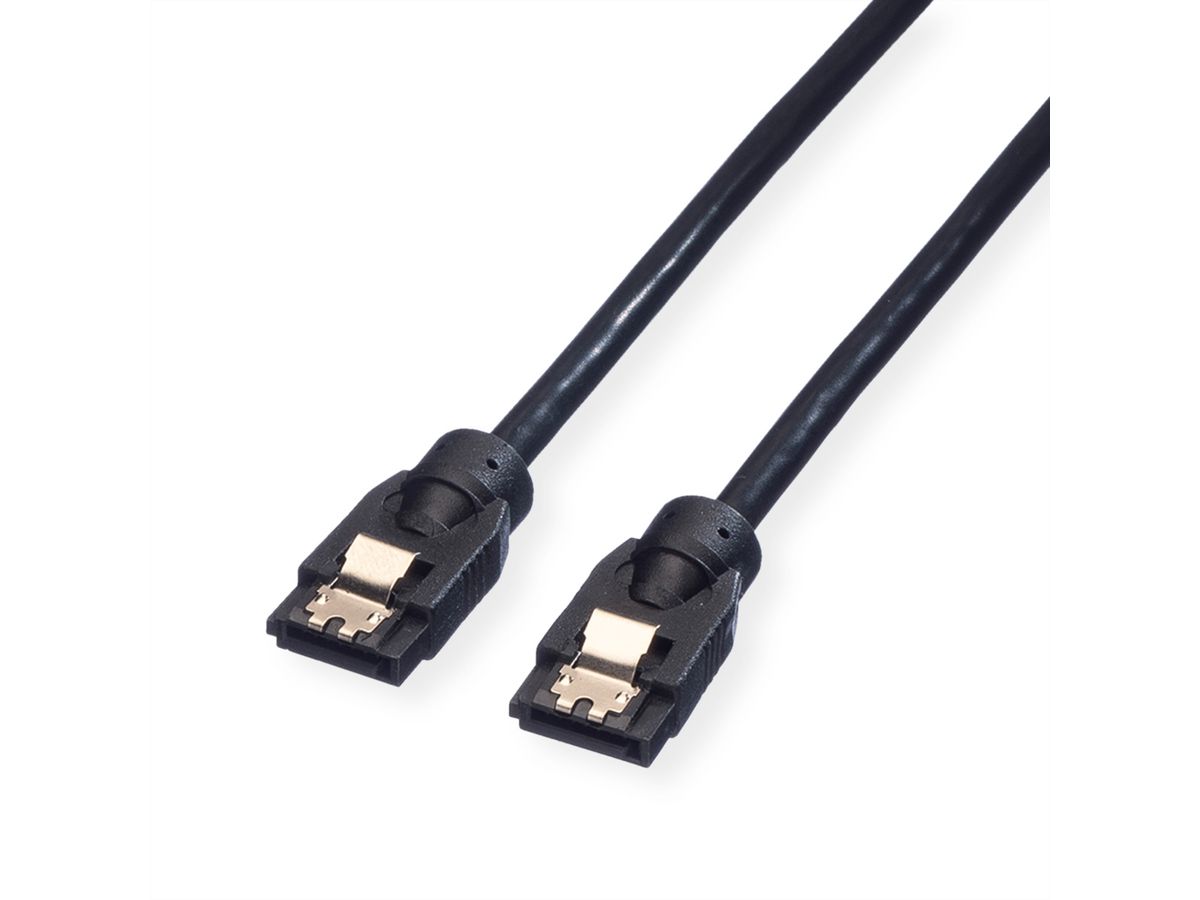 ROLINE Interne SATA 6.0 Gbit/s HDD-kabel met klikvergrendeling, 0,5 m
