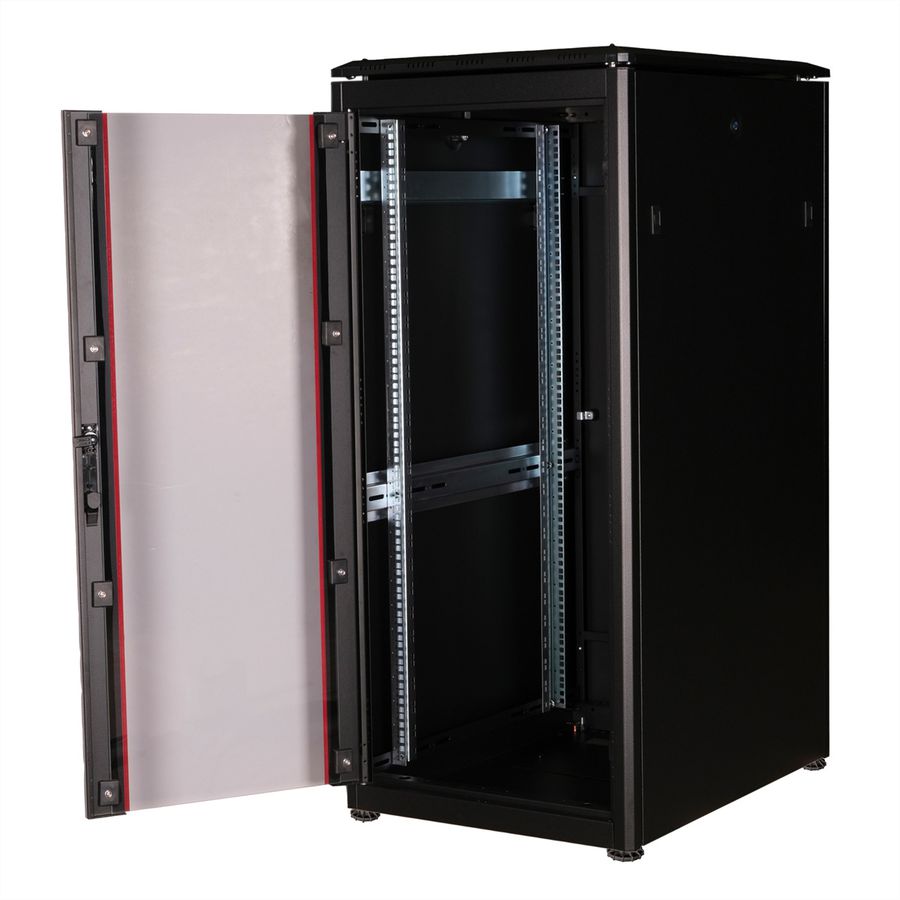 ROLINE 19-inch netwerkkast Pro 26 U, 600x800 BxD Glazen deur zwart