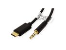 ROLINE Adapterkabel USB Type C - 3.5mm Audio, M/M, zwart, 1,8 m