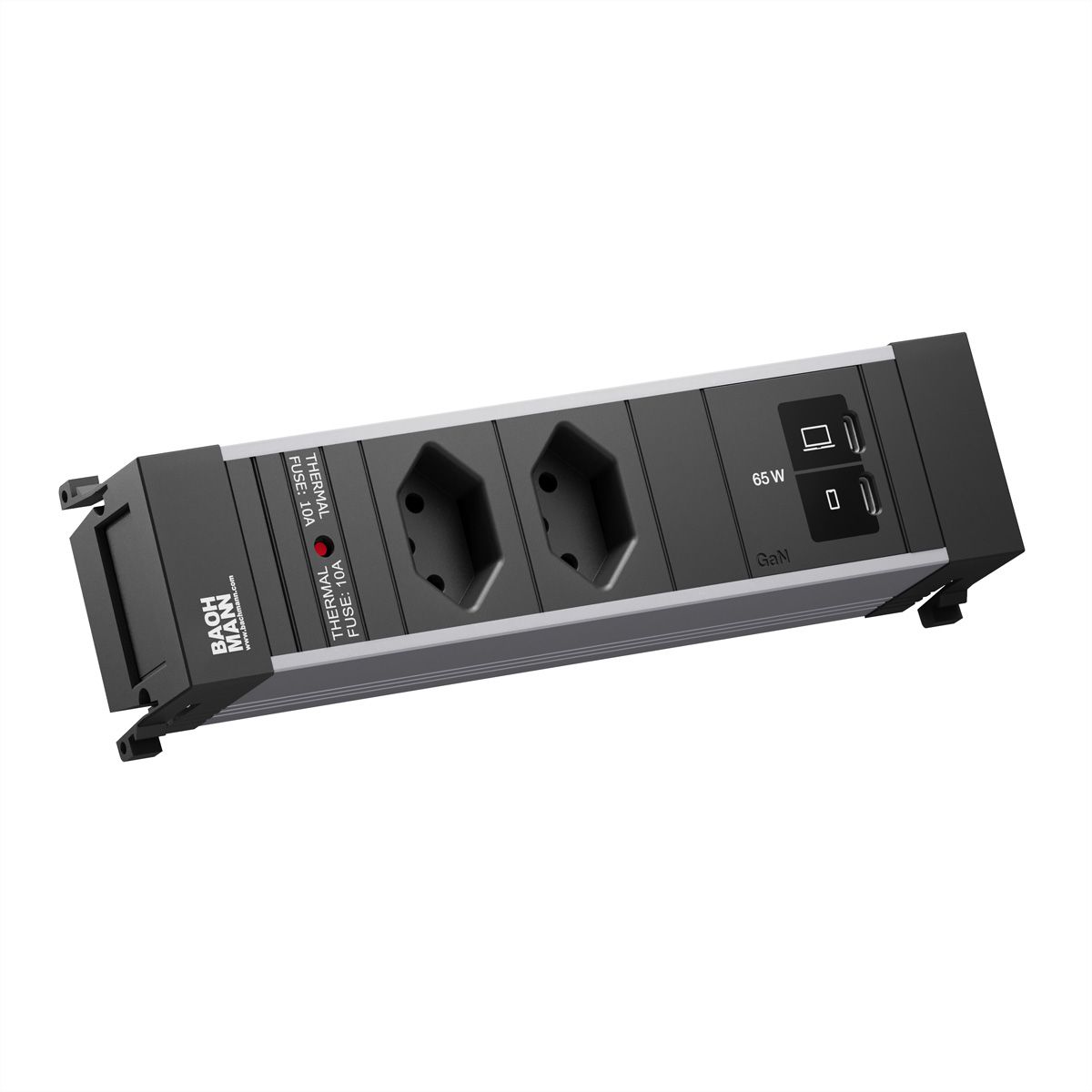 BACHMANN POWER FRAME S 2xCH 0°, 1xUSB C/C 65W L=0,2m