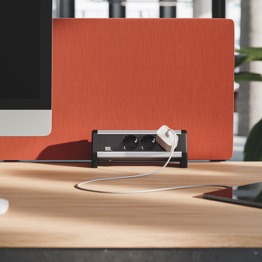 BACHMANN DESK stekkerdoos 3x geaard stopcontact