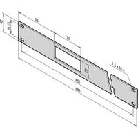 SCHROFF 19" Front Panel for Thermostat With Digital Display, 1 U, 2.5 mm, Al, RAL 7035