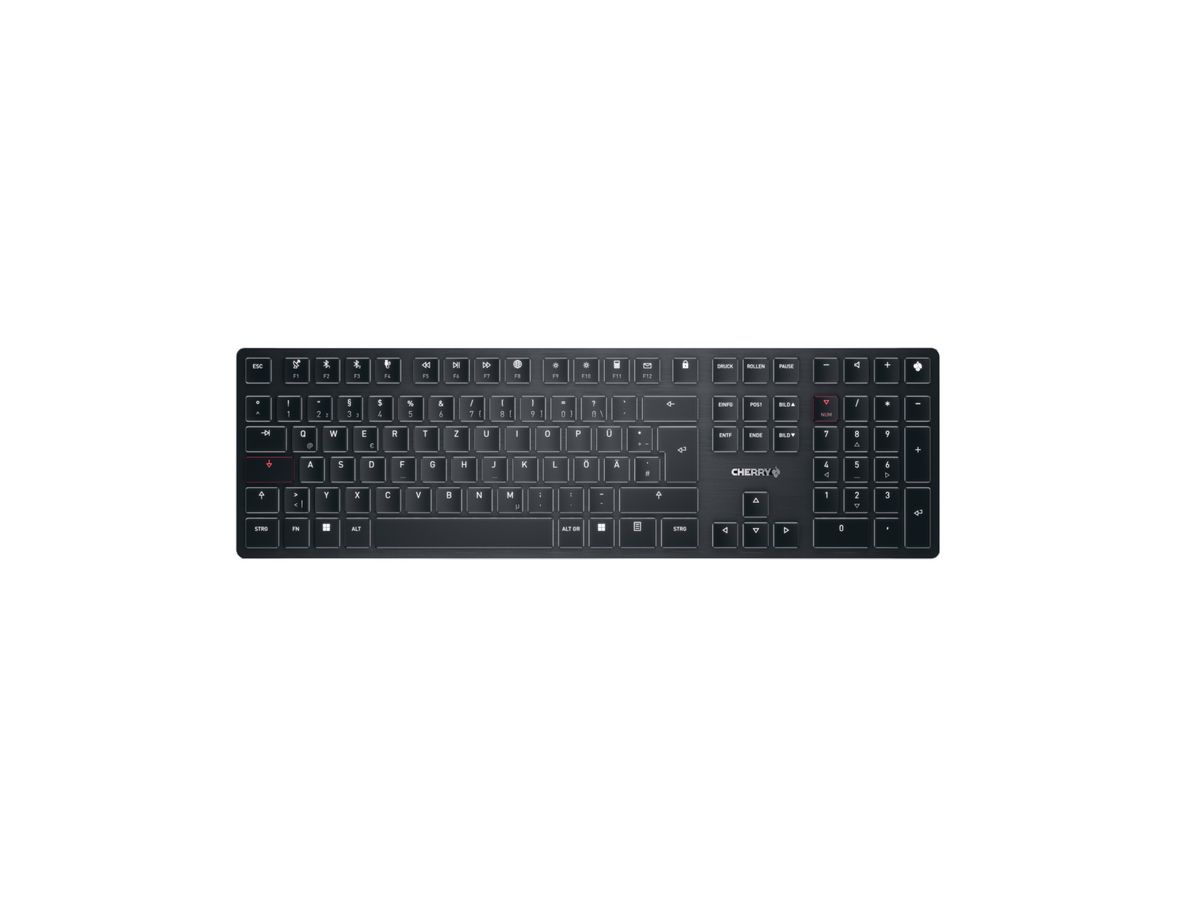 CHERRY KW X ULP toetsenbord Universeel USB + RF Wireless + Bluetooth QWERTZ Duits Zwart