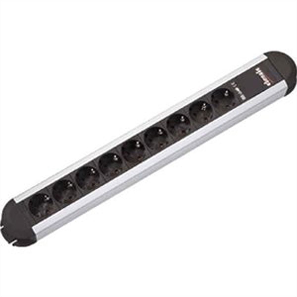 BACHMANN PRIMO socket strip 9x earthing contact, aluminium, 1.75 m