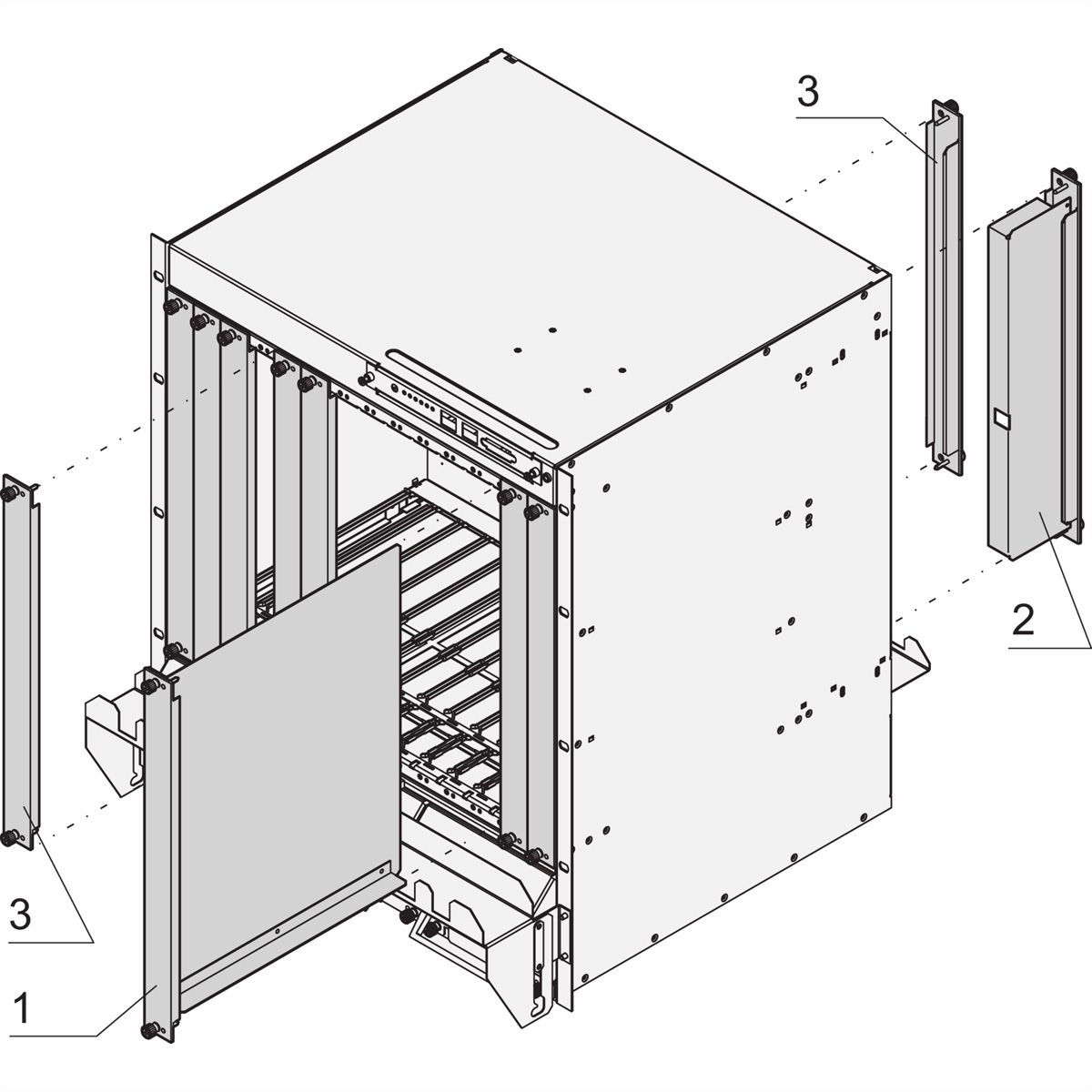 SCHROFF AdvancedTCA Air Deflector 70 mm, With Air Baffle, Al Profile, 8 U, 6 HP