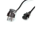 ROLINE Power Cable, straight IEC Connector, black, 1.8 m