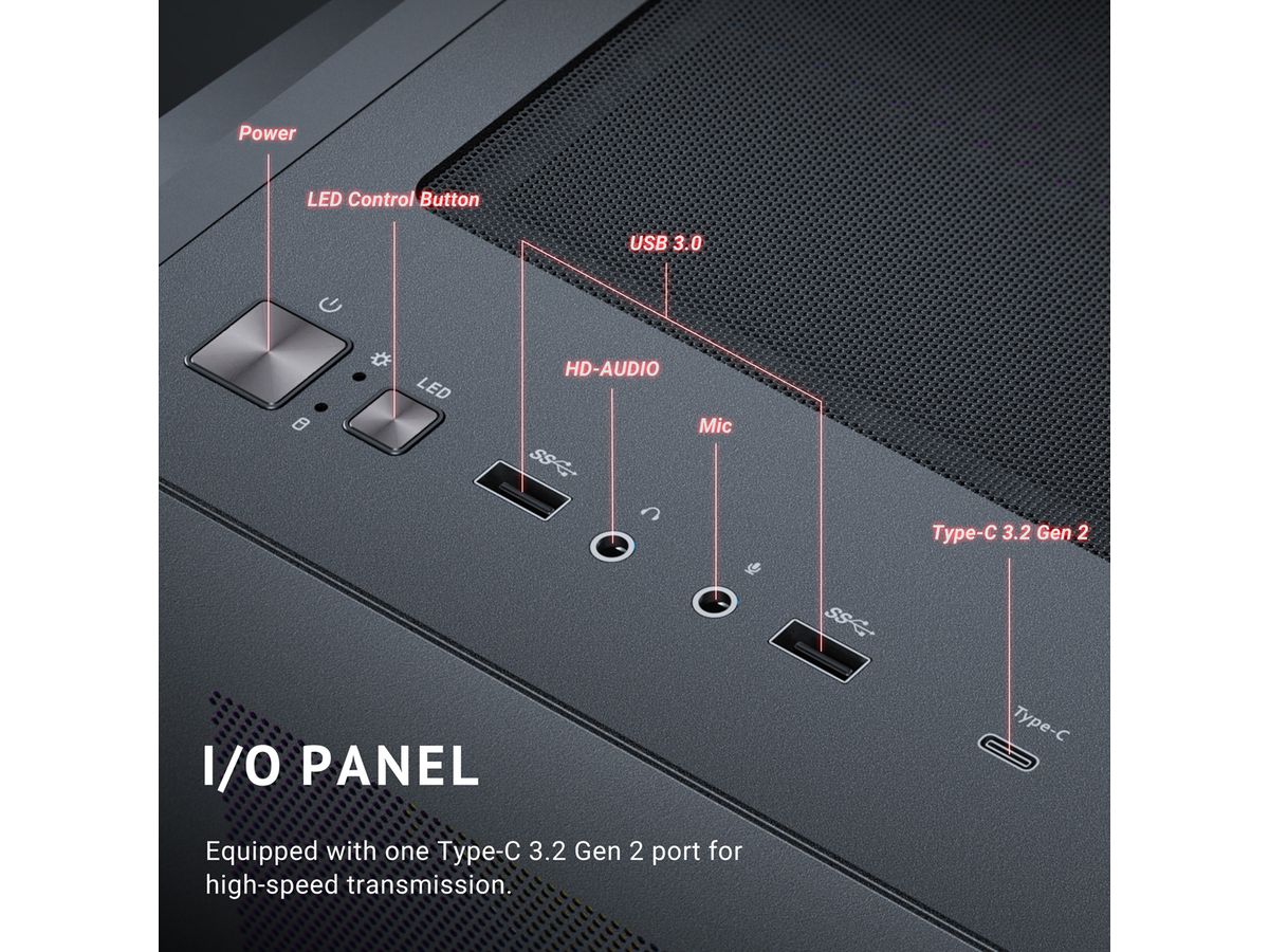 ANTEC Constellation C5 ARGB PC case Midi Tower ATX, black