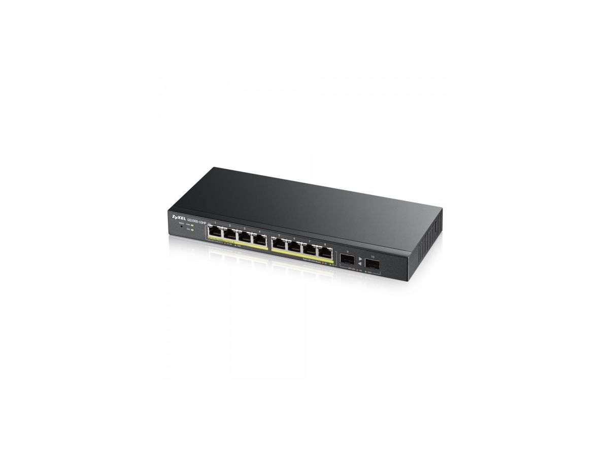 Zyxel GS1900-8HP v3 PoE Managed L2 Gigabit Ethernet (10/100/1000) Power over Ethernet (PoE) Black