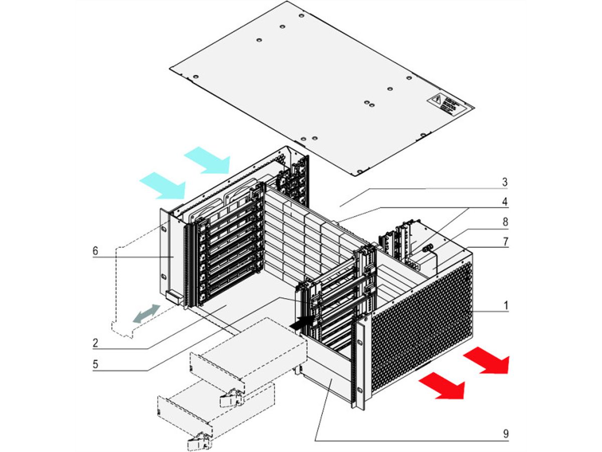 SCHROFF CPCI System, for Pluggable PSU, Horizontal, 4 U, 8 Slot
