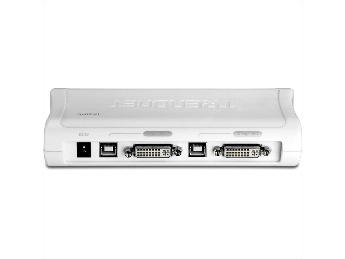 TRENDnet TK-204UK KVM-switch 2-poorts DVI USB met audiokit