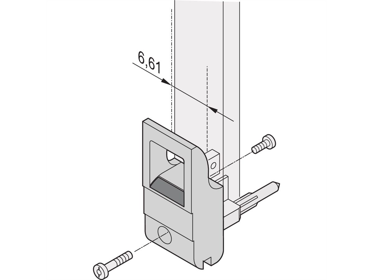 SCHROFF Inserter/Extractor Handle Type IET, Grey Lever, Black Button, Bottom, 100 Pieces