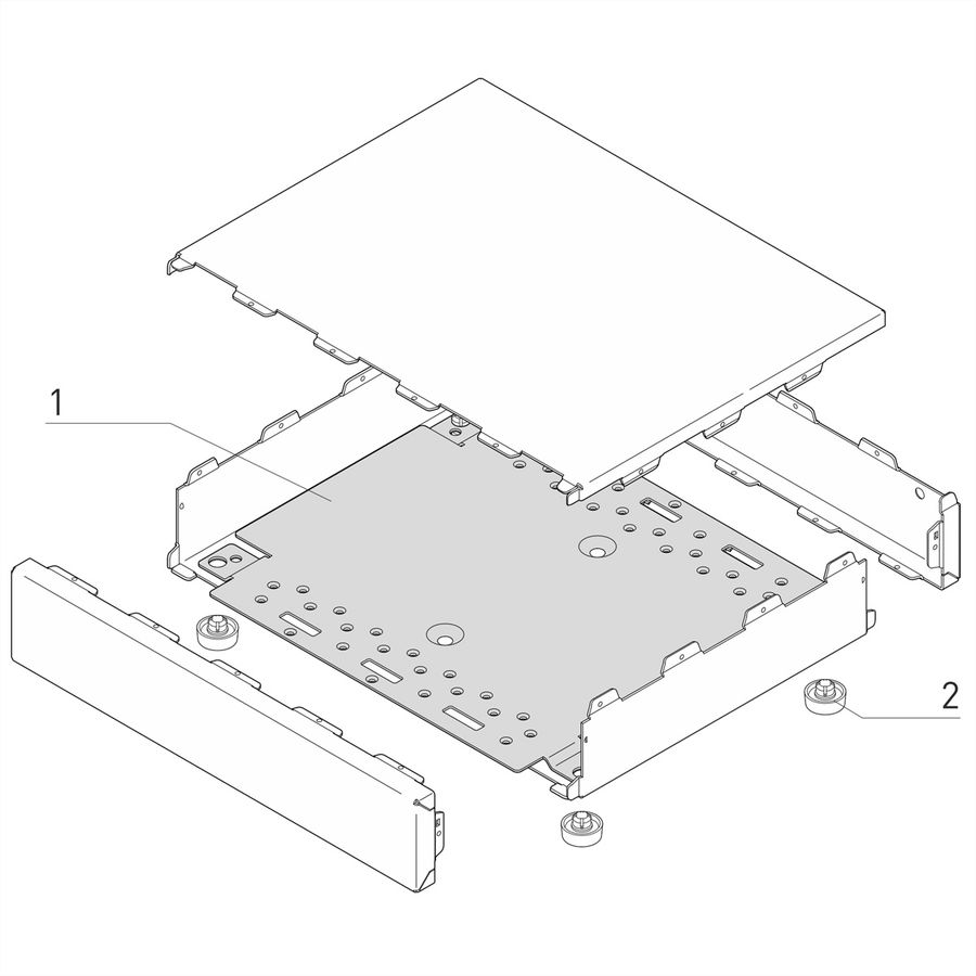 SCHROFF Interscale Montageplaat voor Kast 133B x 177D