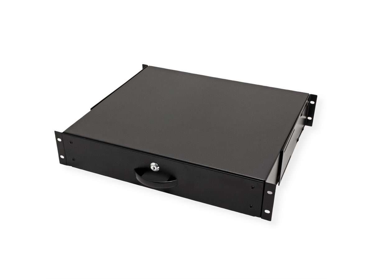 ROLINE 19-inch keyboard insert 2 U, 400 T lockable black